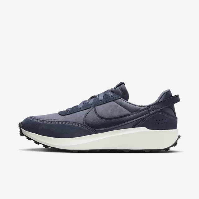 NIKE WAFFLE DEBUT SE in LIGHT CARBON/OBSIDIAN-THUNDER BLUE