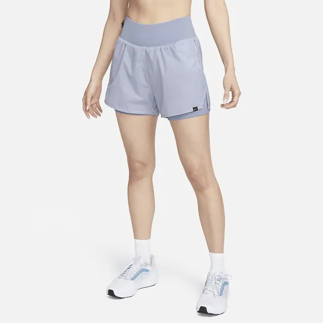 NIKE AS W NK DF RN DVN RFLCTV SHRT in OXYGEN PURPLE/INDIGO HAZE