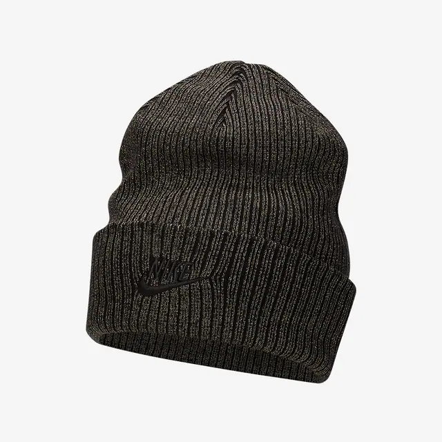 NIKE U NK PEAK BEANIE SC METALLIC L in BLACK