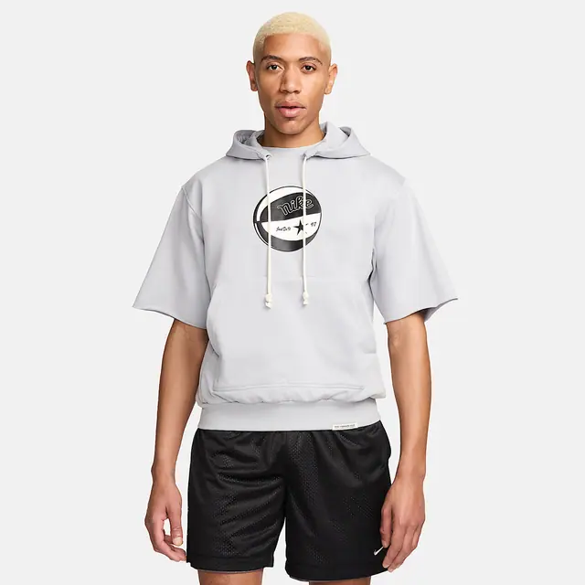 NIKE AS M NK DF STD ISS SS HOODIE S in WOLF GREY