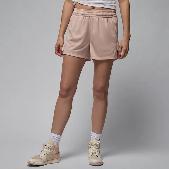 NIKE W J SPT MESH SHORT SLD in PARTICLE BEIGE/WHITE