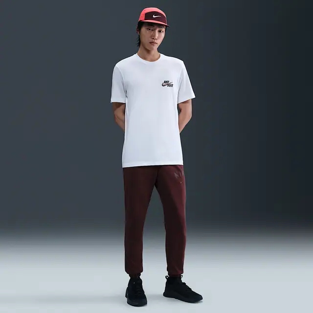 NIKE AS M NK DF SWOOSH FLEECE JOGGE in BURGUNDY CRUSH/BURGUNDY CRUSH