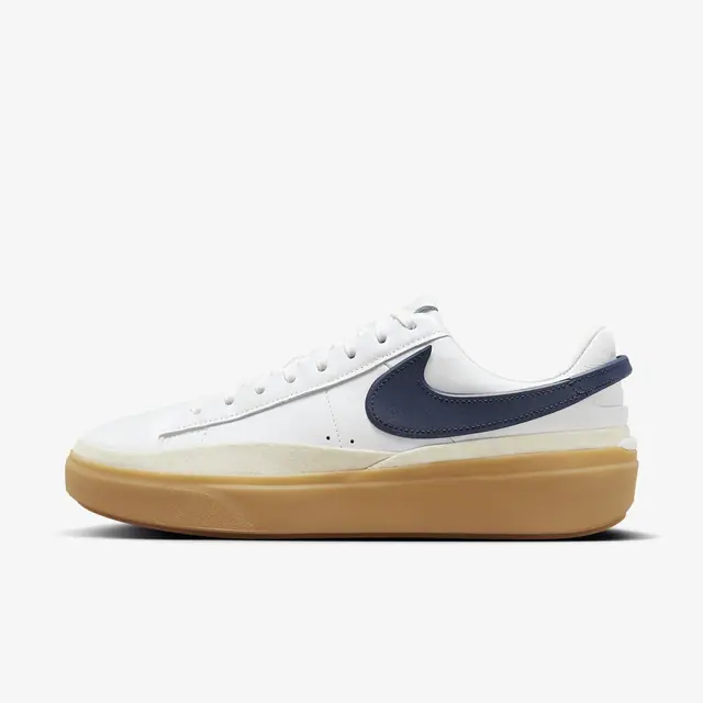 NIKE BLAZER PHANTOM LOW in WHITE/MIDNIGHT NAVY-SUMMIT WHITE