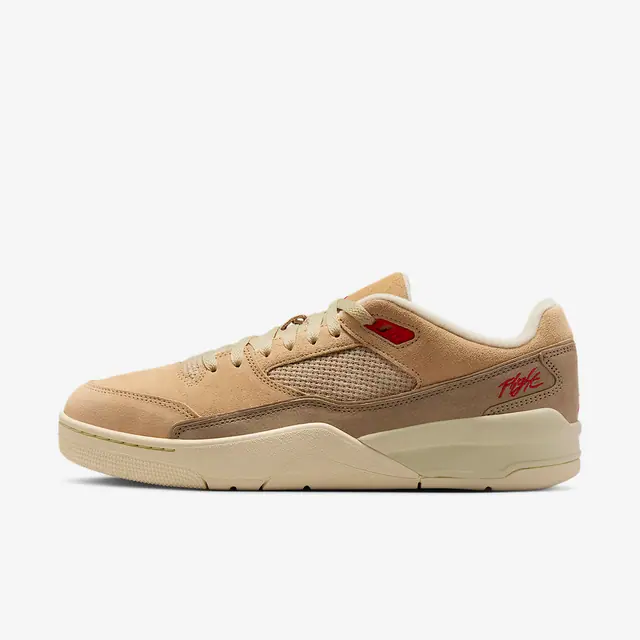 NIKE JORDAN FLIGHT COURT in MUSHROOM FIRE RED-DESERT CAMO-FOSSIL