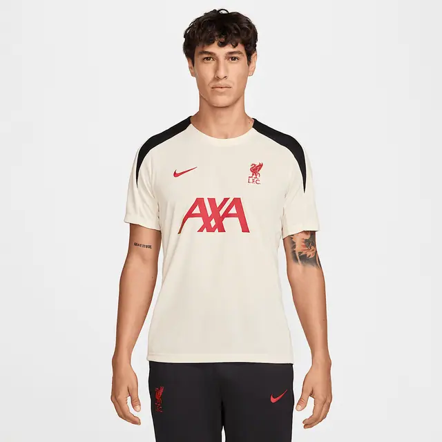 NIKE LFC M NK DF STRK SS TOP K SE in COCONUT MILK/COCONUT MILK/BLACK/GYM RED