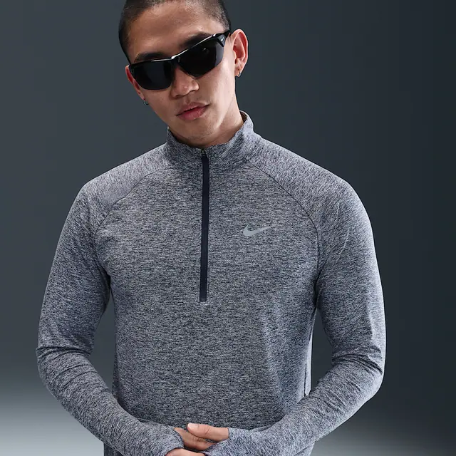 NIKE AS M NK DF STRIDE HZ MIDLAYER in THUNDER BLUE/HTR/REFLECTIVE SILV