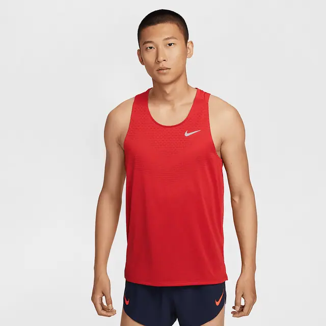 NIKE AS M NK DFADV STRIDE TANK in UNIVERSITY RED/REFLECTIVE SILV