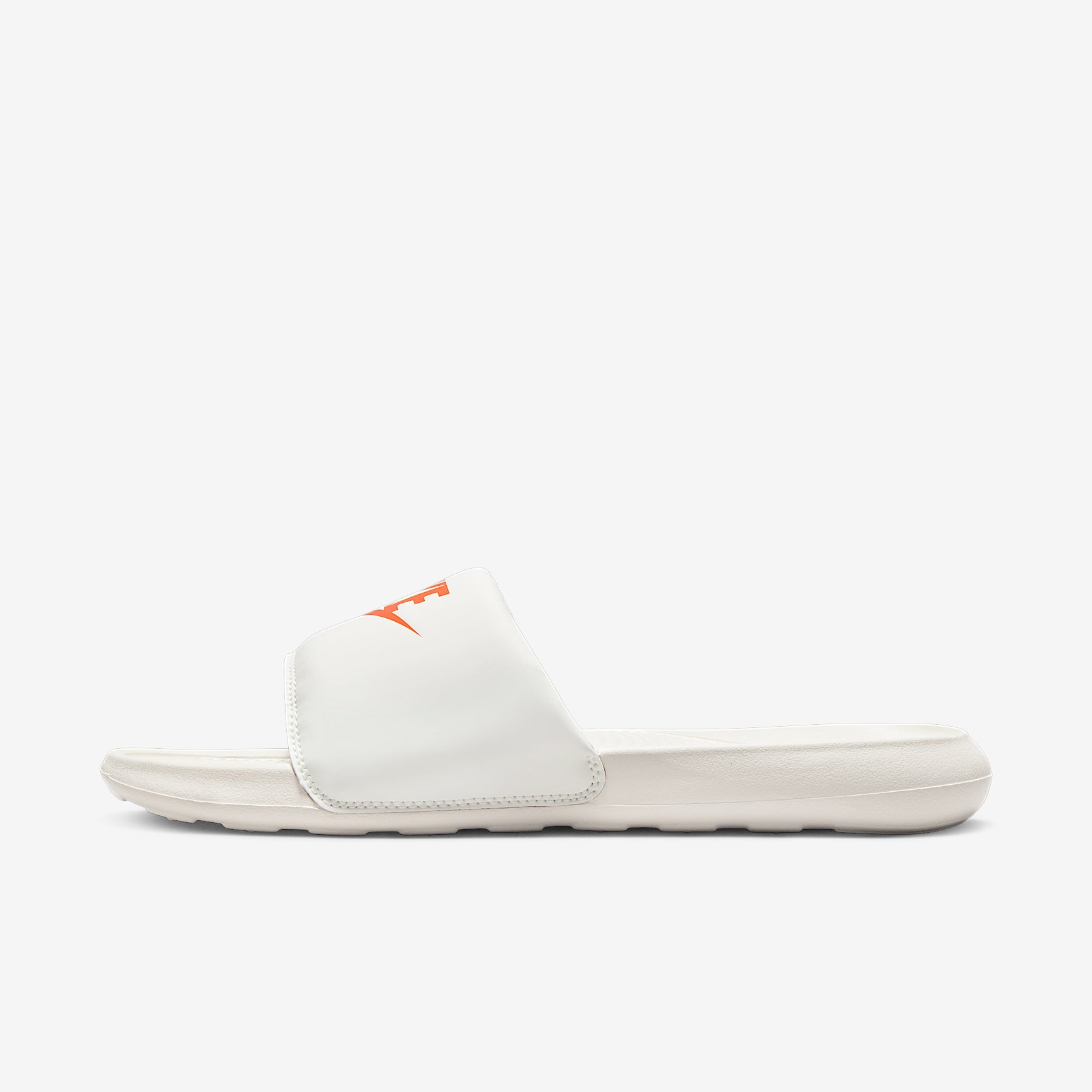 NIKE VICTORI ONE SLIDE in SAIL SAFETY ORANGE-LT OREWOOD BRN