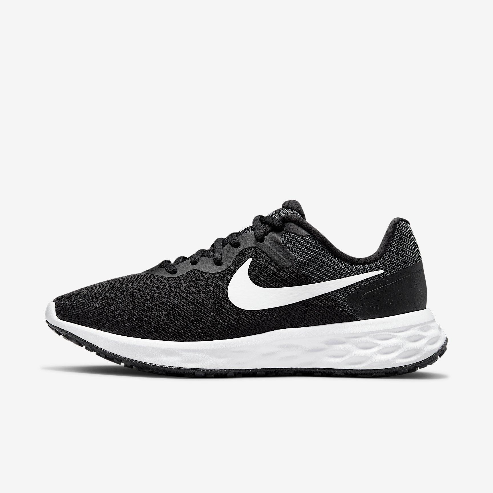 W NIKE REVOLUTION 6 NN in BLACK WHITE-DK SMOKE GREY-COOL GREY