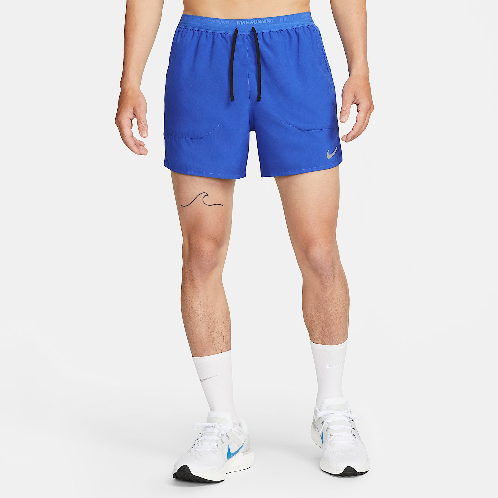 NIKE AS M NK DF STRIDE 5IN BF SHRT in GAME ROYAL/BLACK/REFLECTIVE SILV