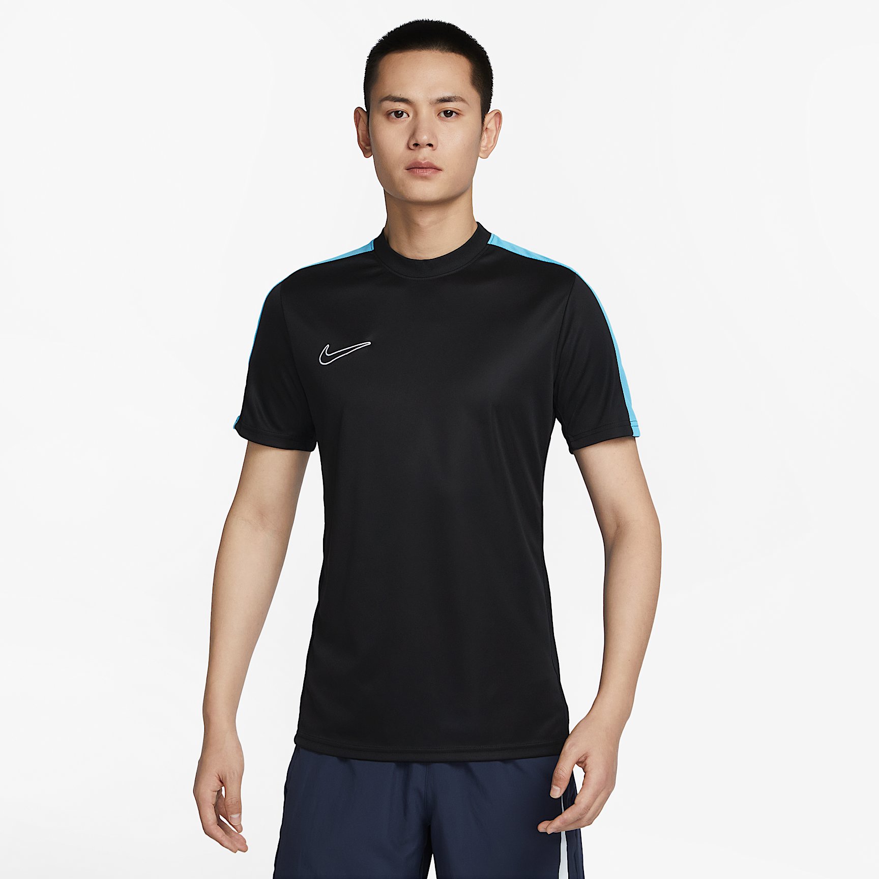 NIKE AS M NK DF ACD23 TOP SS BR in BLACK/BALTIC BLUE/WHITE