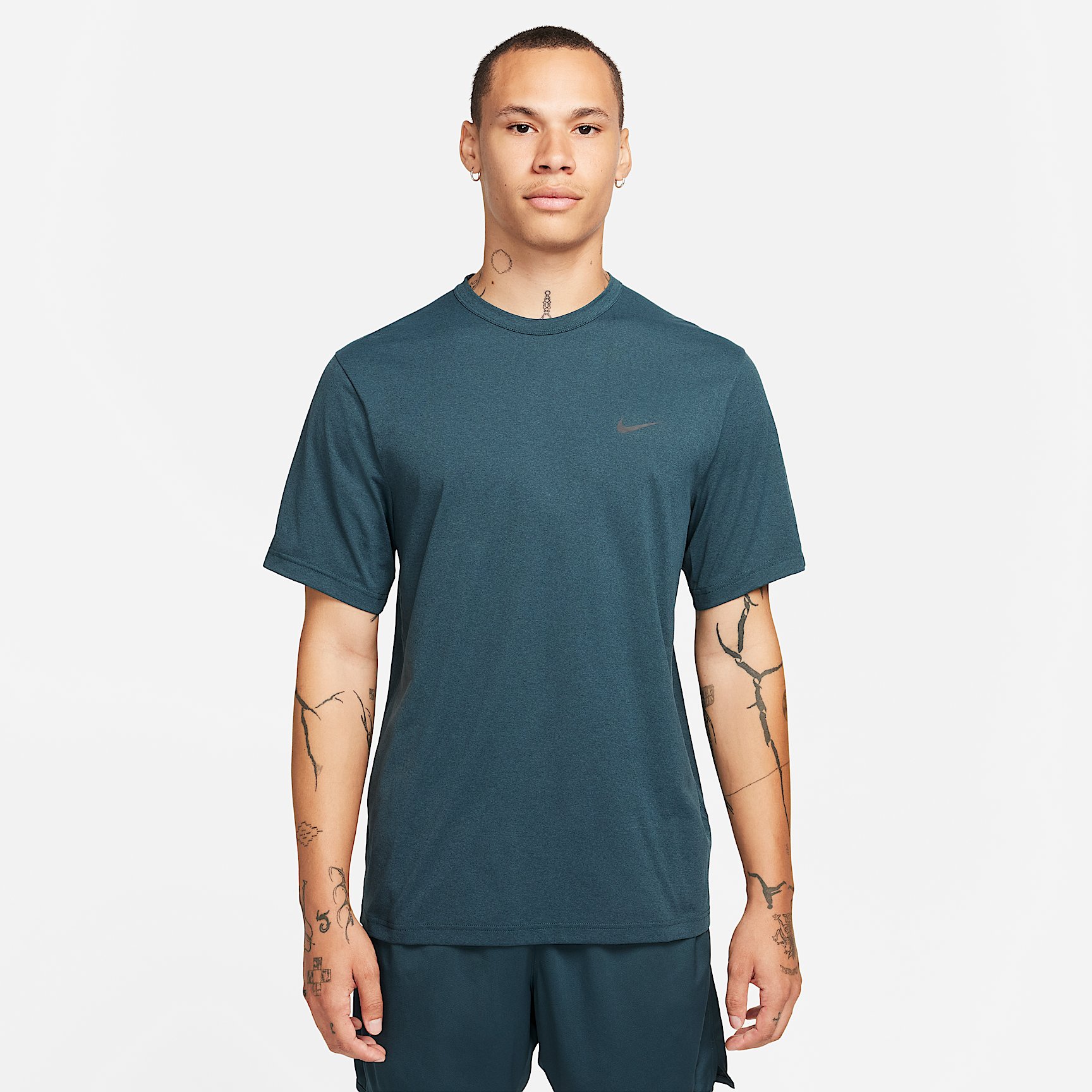 NIKE AS M NK DF UV HYVERSE SS in DEEP JUNGLE/BLACK