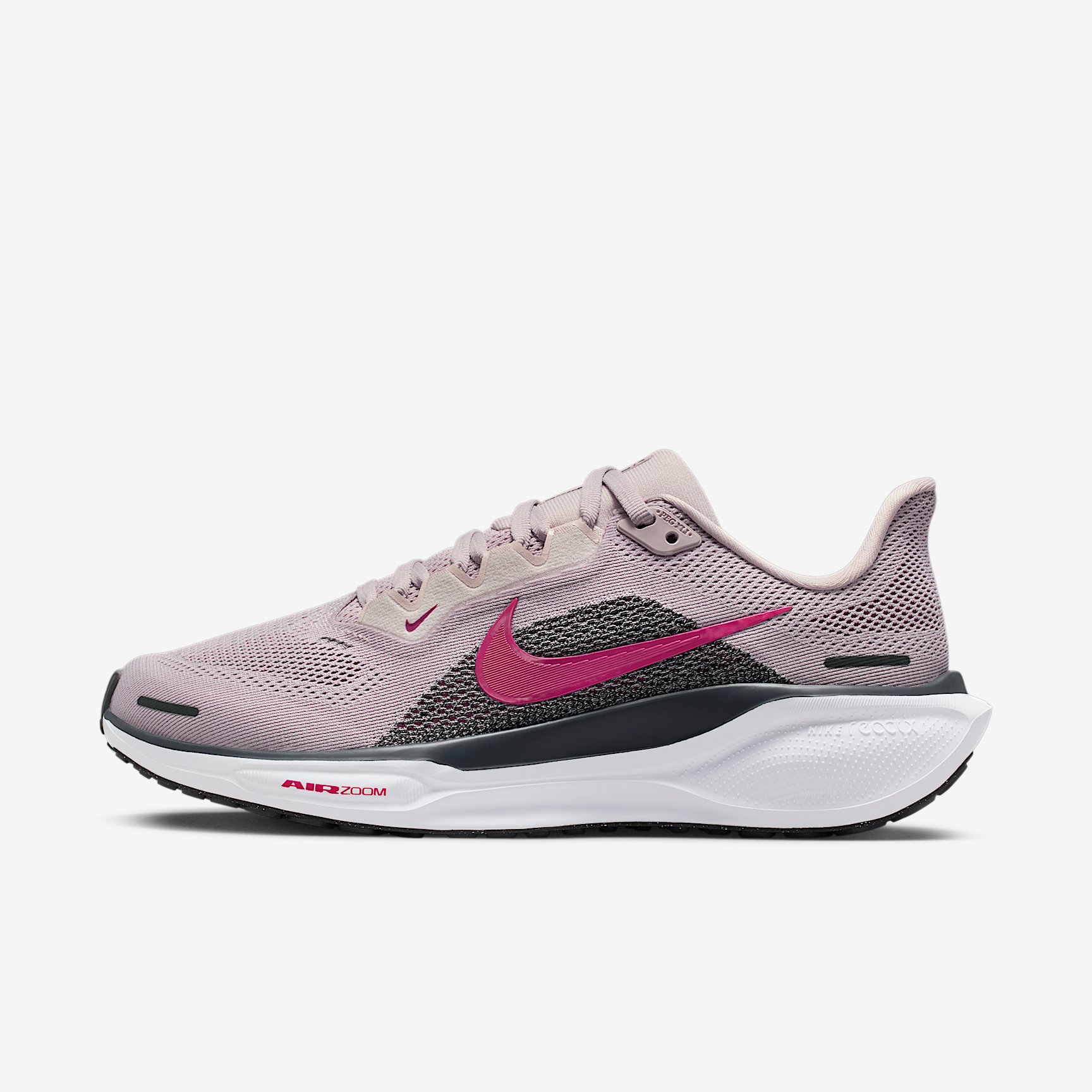 NIKE W AIR ZOOM PEGASUS 41 in PLATINUM VIOLET SWEET BEET-OFF NOIR