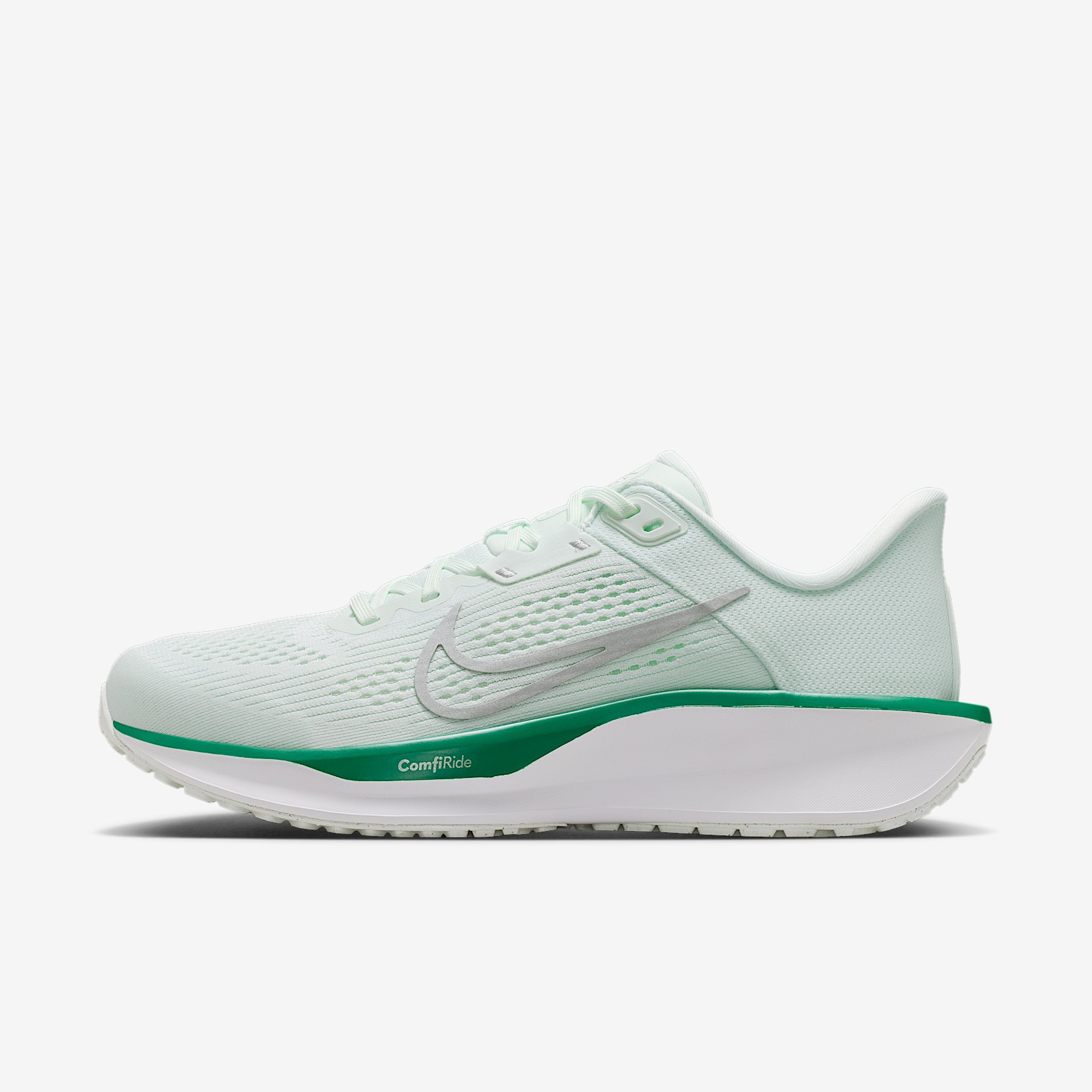 WMNS NIKE QUEST 6 in BARELY GREEN METALLIC SILVER-WHITE