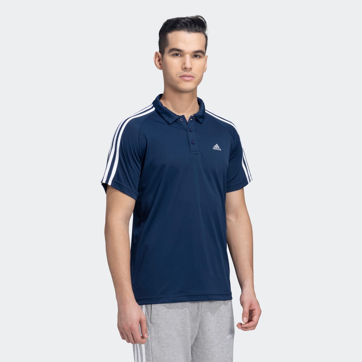 ADIDAS POLO T-SHIRT in NAVY