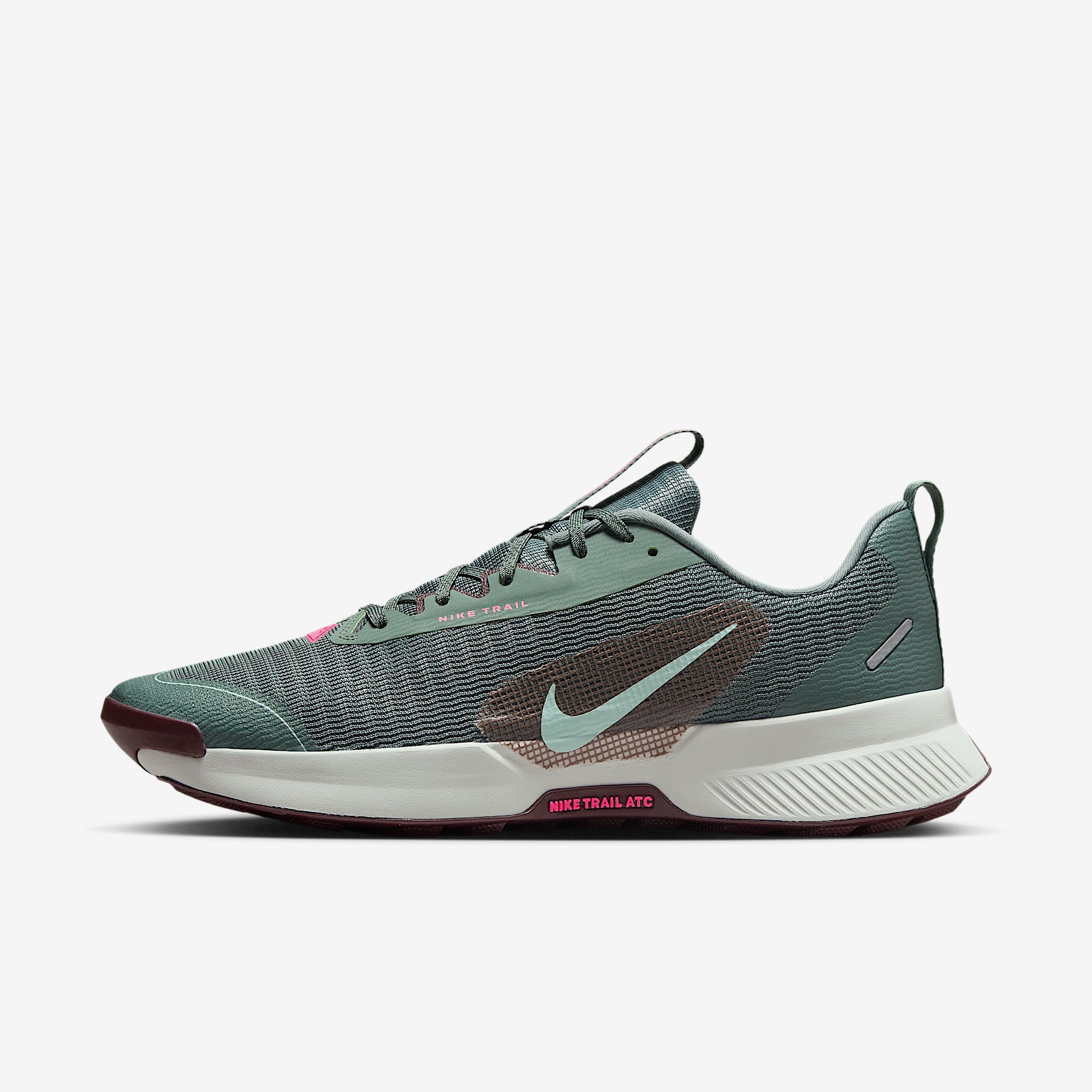 NIKE JUNIPER TRAIL 3 in CLAY GREEN MINT FOAM-BURGUNDY CRUSH