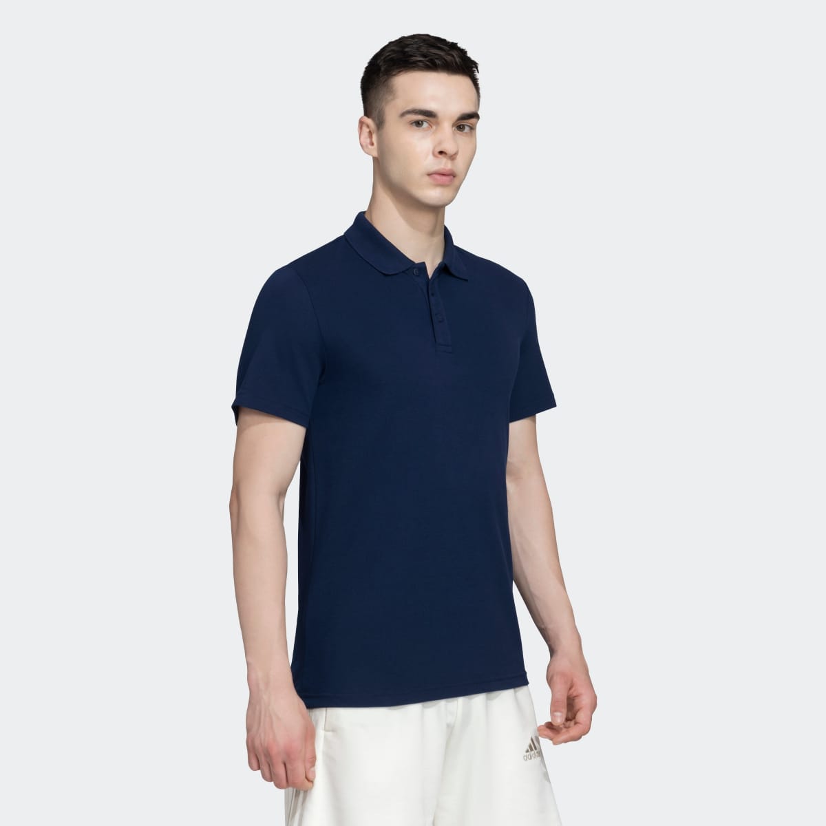 ADIDAS SOLID / PLAIN T-SHIRT in BLUE