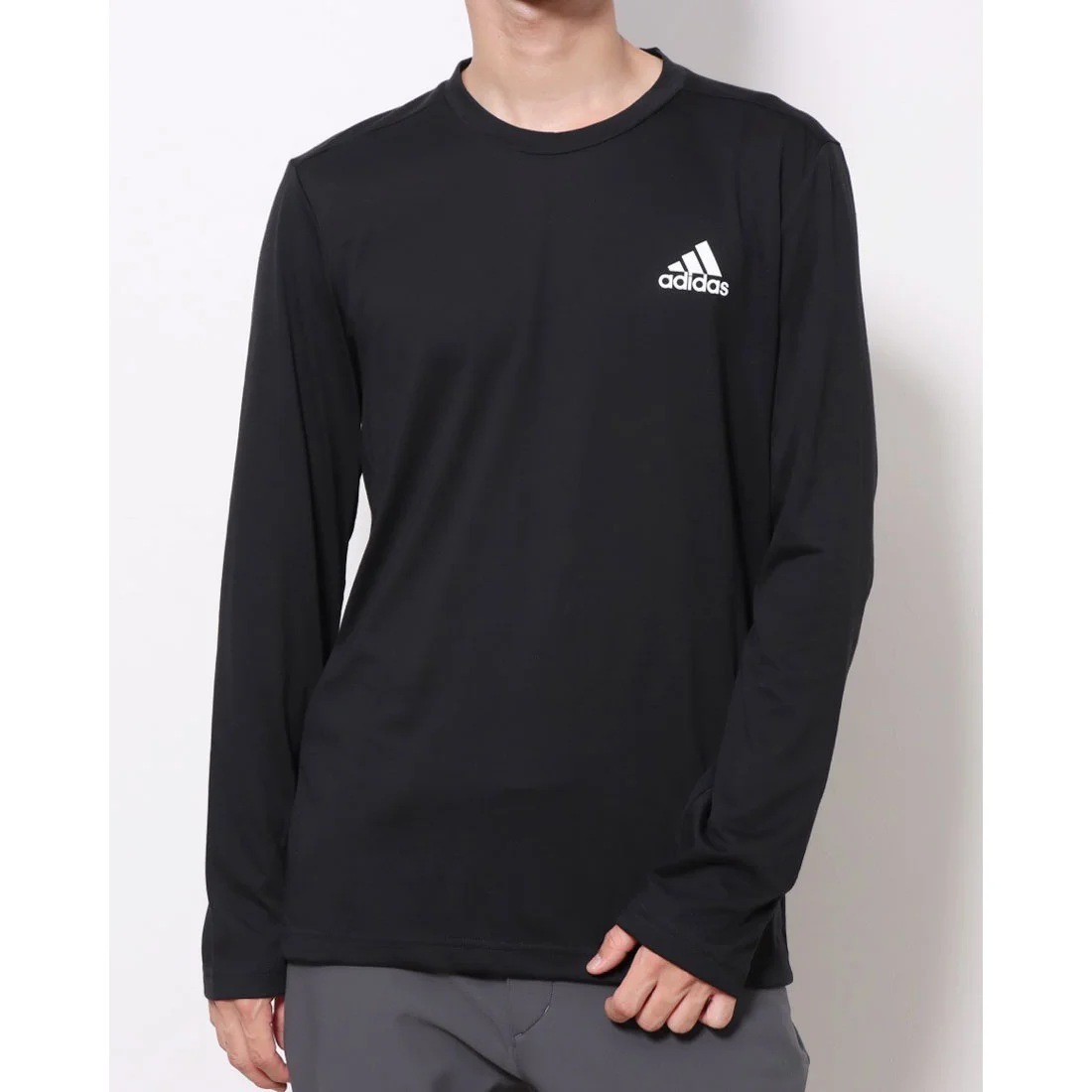 ADIDAS LOGO PRINT T-SHIRT in BLACK