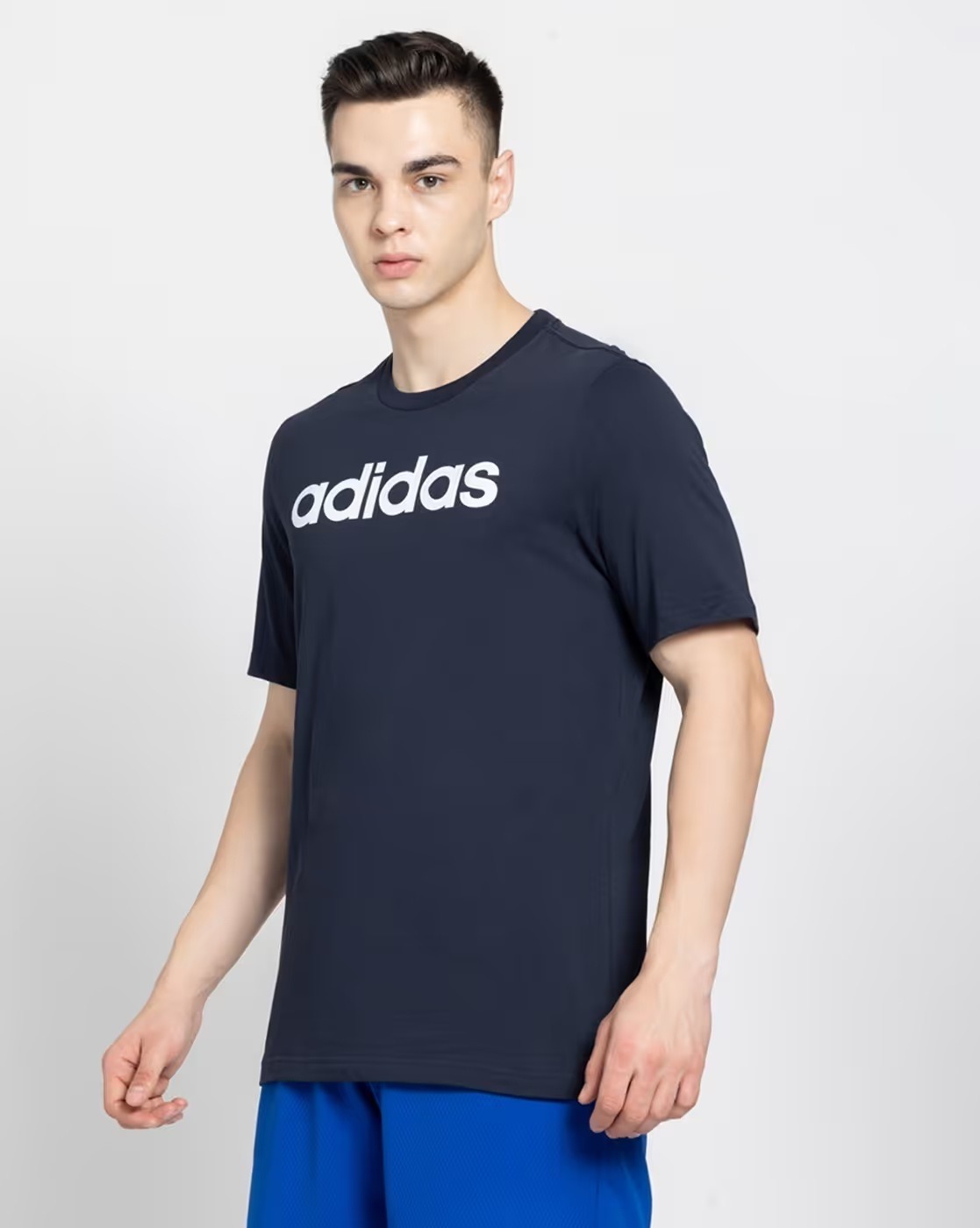 ADIDAS PRINTED T-SHIRT in BLUE