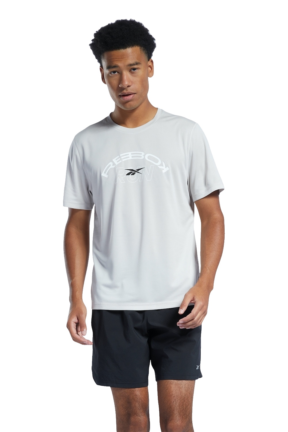 REEBOK GRAPHIC PRINT T-SHIRT in GREY