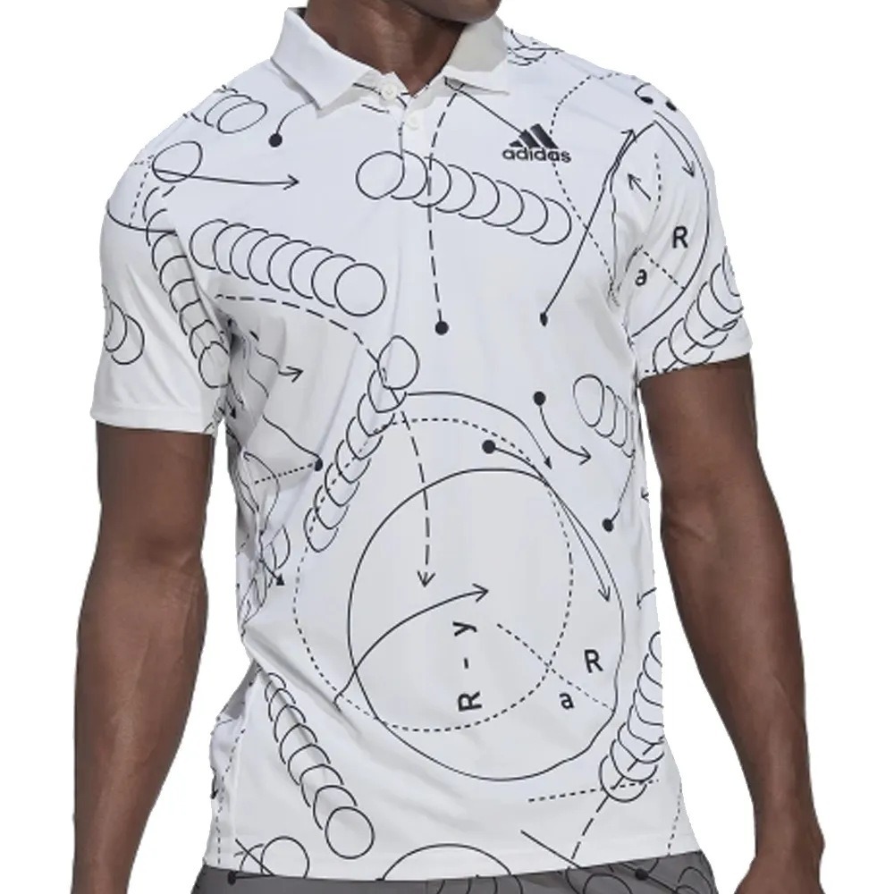 ADIDAS POLO NECK SHORT-SLEEVES PRINTED T-SHIRT in Standard