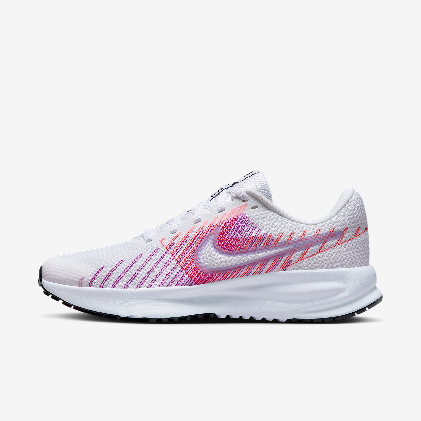 W NIKE RUN DEFY in WHITE HYDRANGEAS-BRIGHT CRIMSON