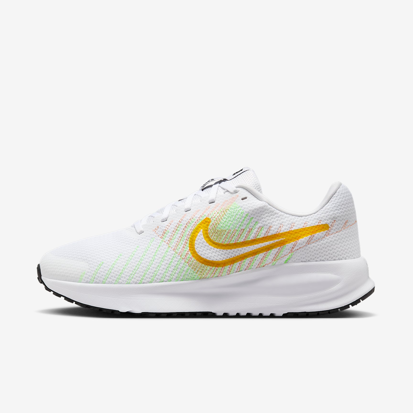 NIKE RUN DEFY in WHITE LASER ORANGE-APRICOT AGATE
