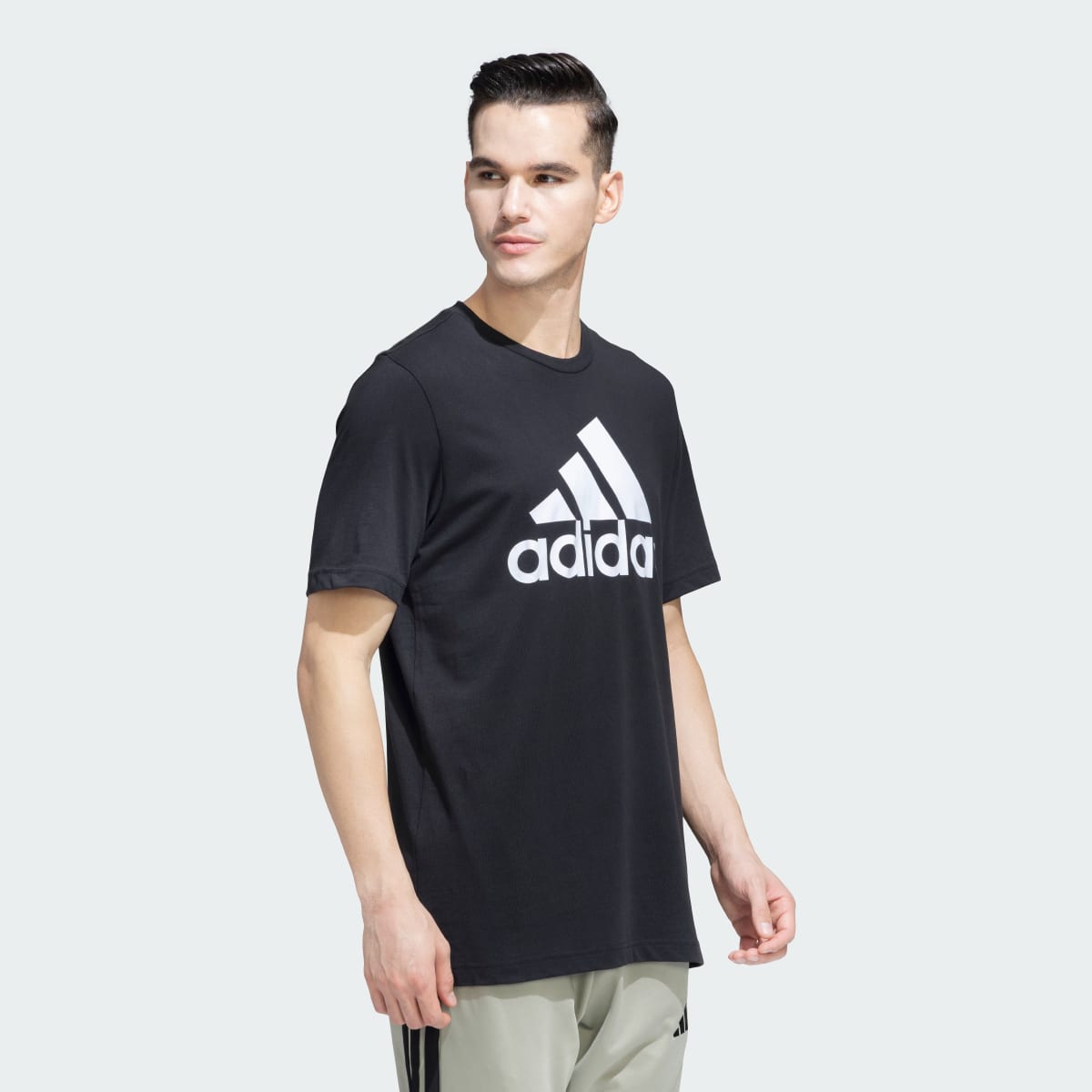 ADIDAS PRINTED T-SHIRT in BLACK