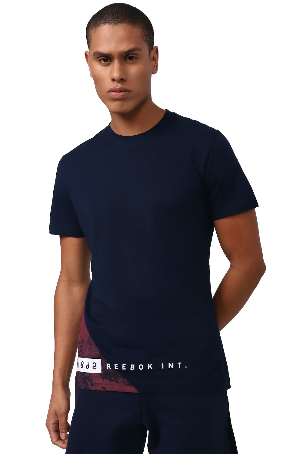 REEBOK CREW NECK SHORT-SLEEVES PRINTED T-SHIRT in Standard
