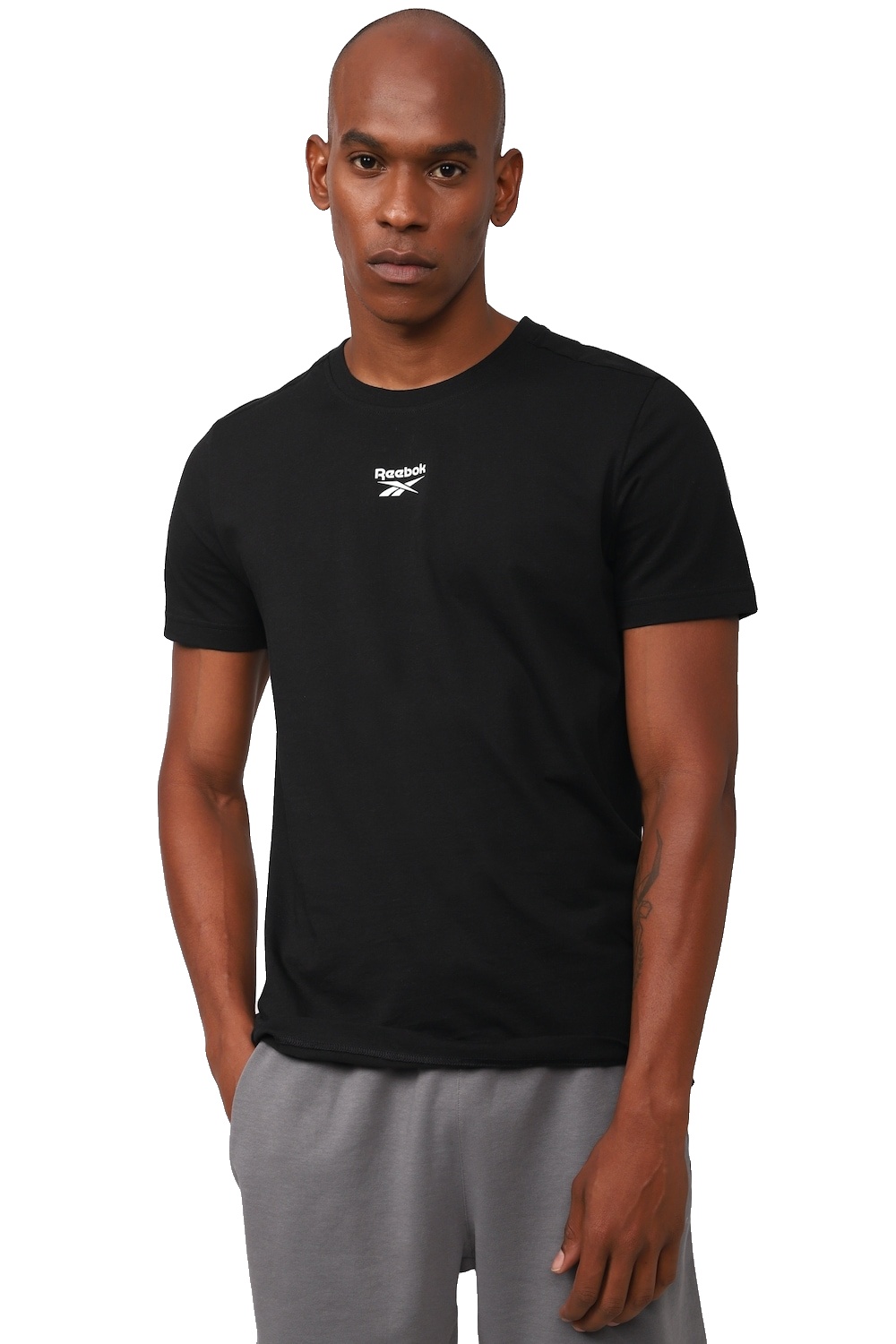 REEBOK CREW NECK SHORT-SLEEVES LOGO PRINT T-SHIRT in Standard