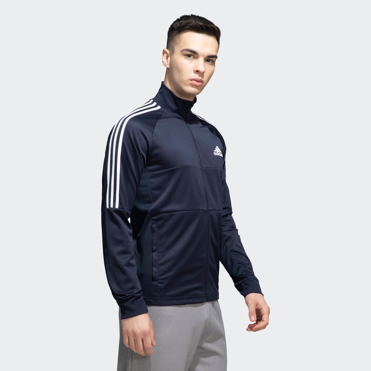 ADIDAS FULL-SLEEVES TURTLE NECK STRIPED SWEATSHIRT in Standard