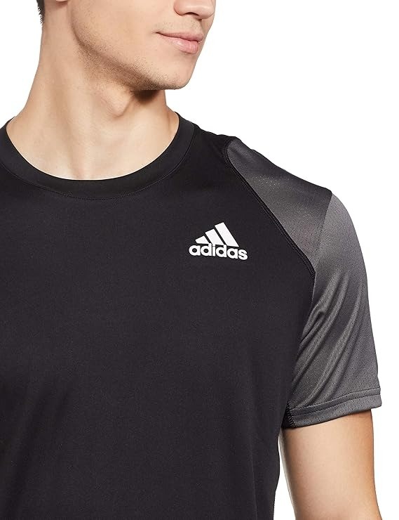 ADIDAS PRINTED T-SHIRT in BLACK