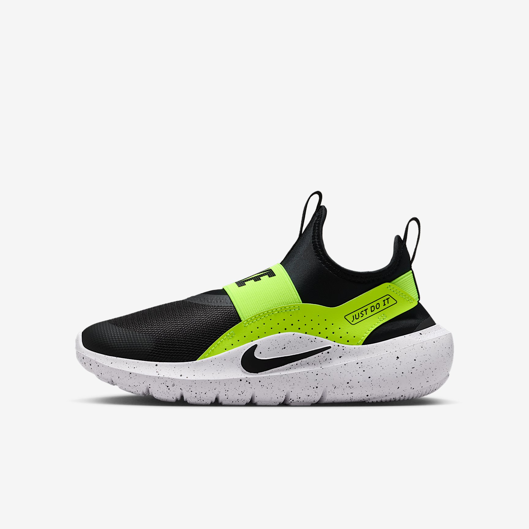 NIKE FLEX RUNNER 4 (GS) in BLACK BLACK-VOLT-WHITE