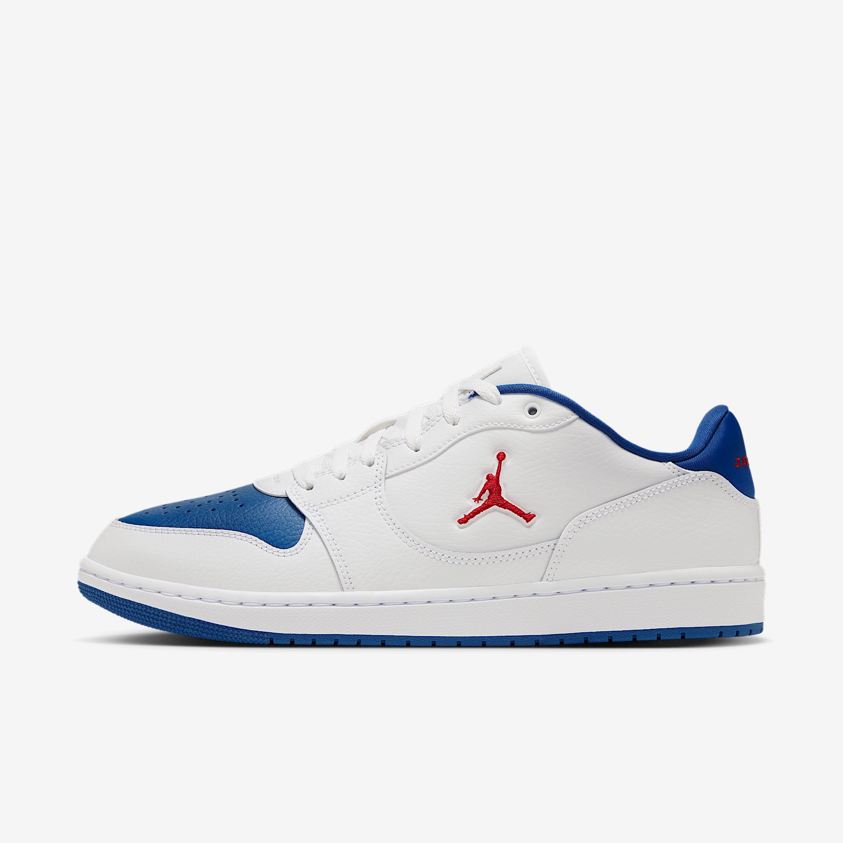 NIKE JORDAN COURT CONNECT LOW in WHITE FIRE RED-TRUE BLUE